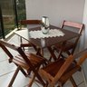 01 conjunto 70x70 com 4 cadeiras dobraveis preto