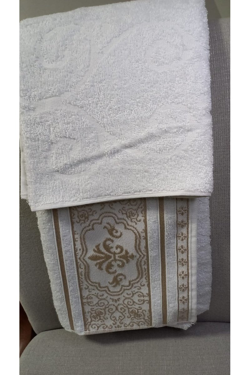 01 jogo 2 pcs de toalha marselha 1 banho 1 rosto